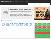 Tablet Screenshot of discussthemarket.com